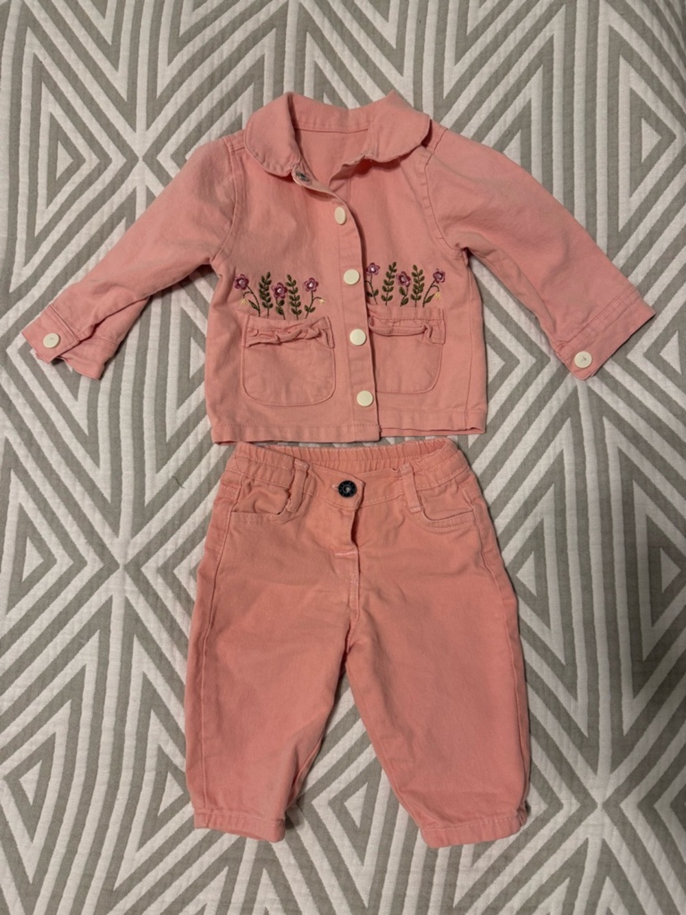 Ecco Pink Girls Matching Jacket and Pants Set